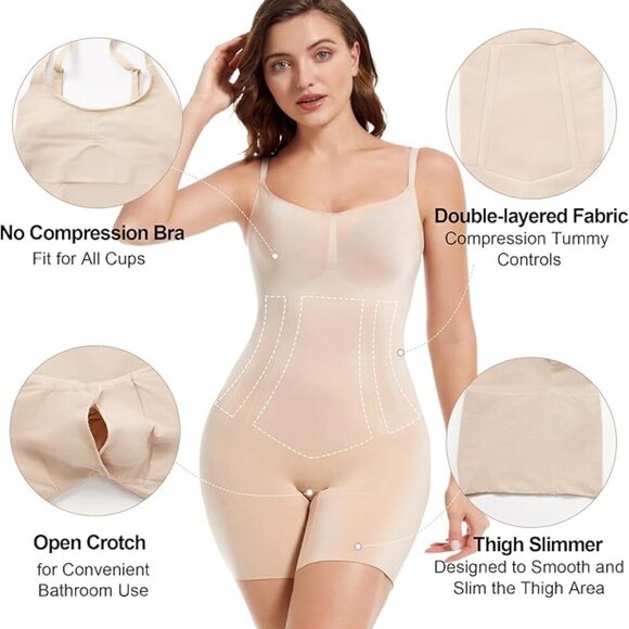 Bodysuit for Women Tummy Control Shapewear - Picture 3 of 6